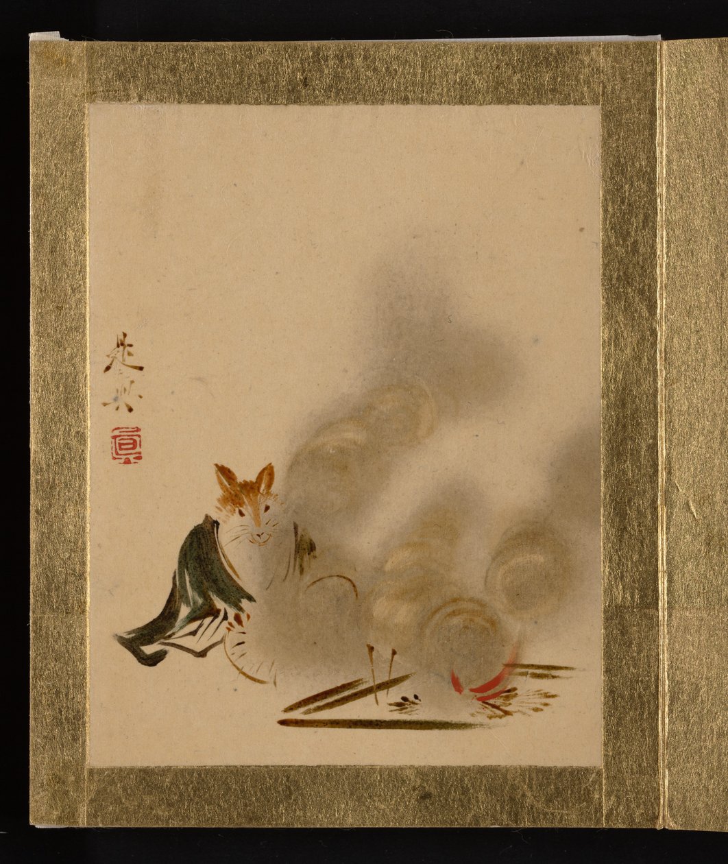Fuchs am mystischen Feuer tekijältä Shibata Zeshin
