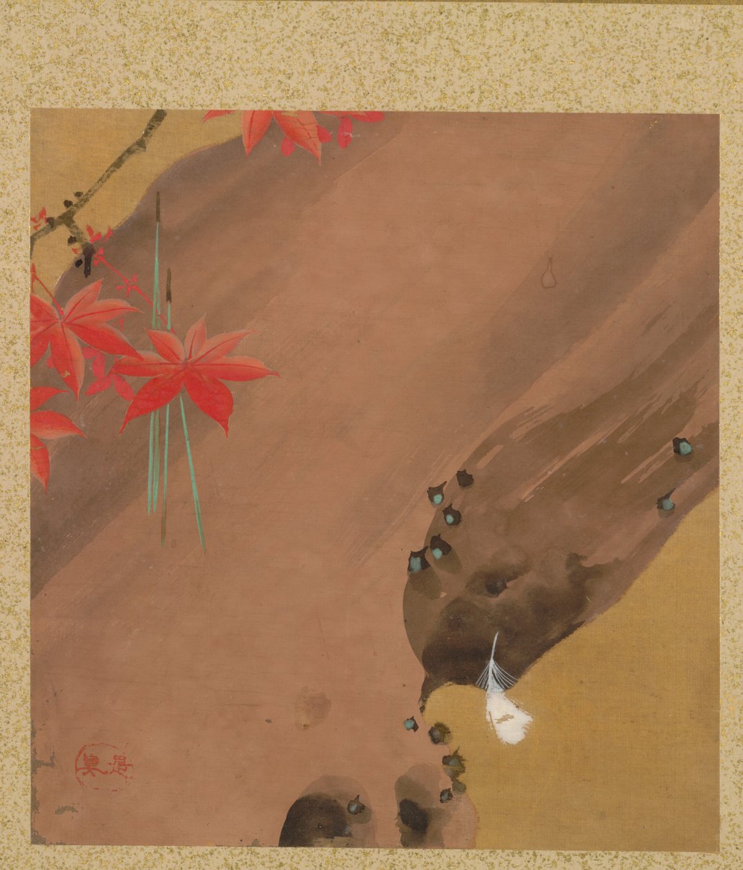 Lehti albumilta Seasonal Themes: Moths, 1847. tekijältä Shibata Zeshin