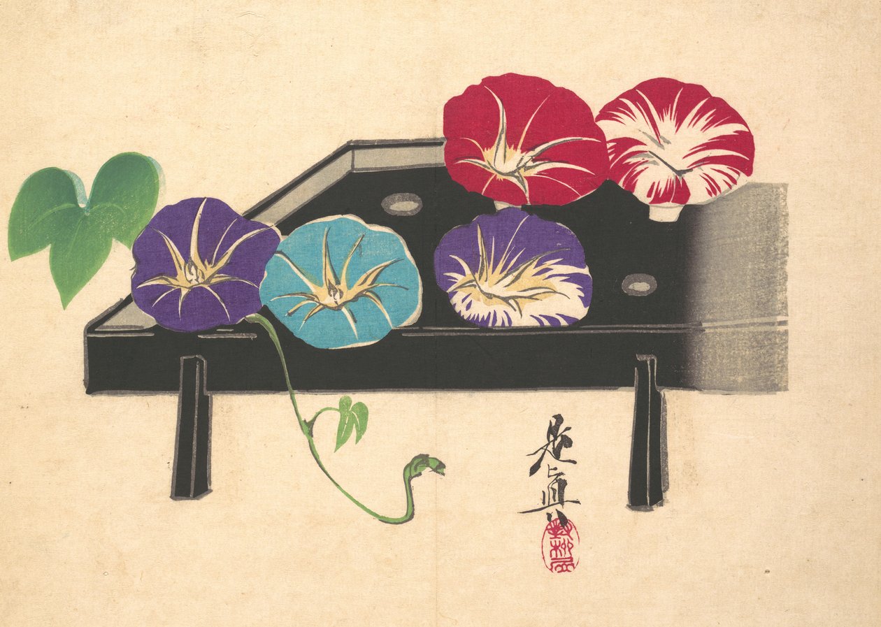Morning Glories, n. 1860, n. 1860. tekijältä Shibata Zeshin