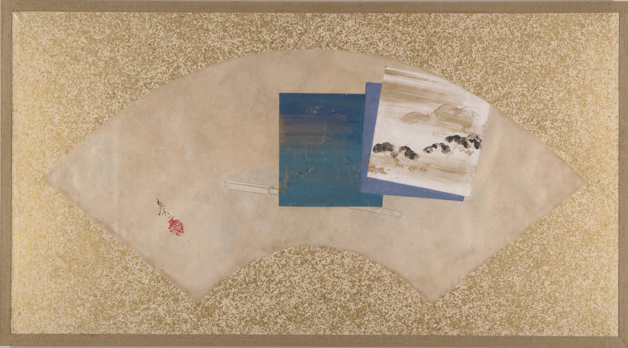 Kolme maisemaa, 1800-luvun loppu. tekijältä Shibata Zeshin