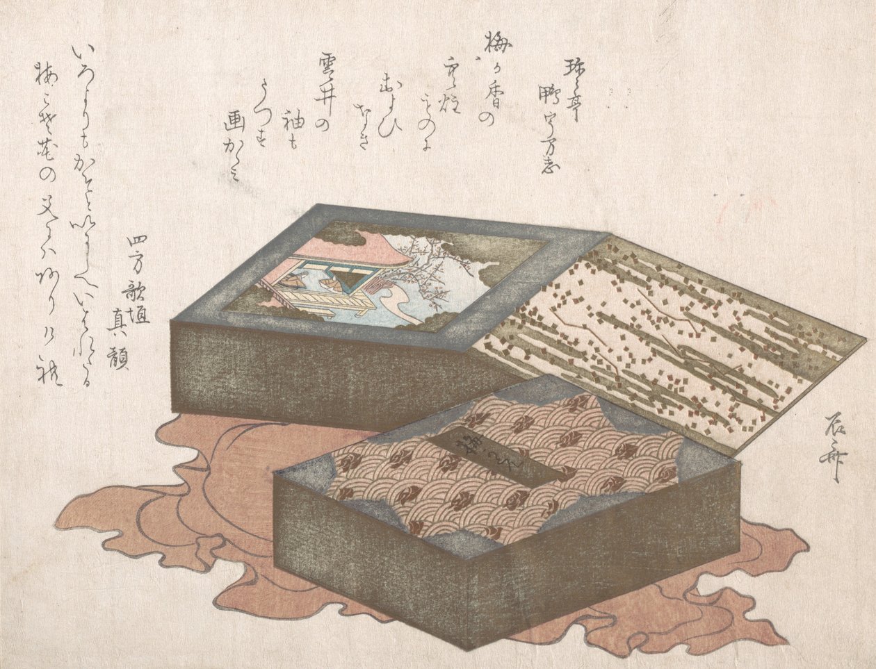 Kakut laatikossa käärekankaalla, 1800-luku, 1800-luku. tekijältä Shinsai