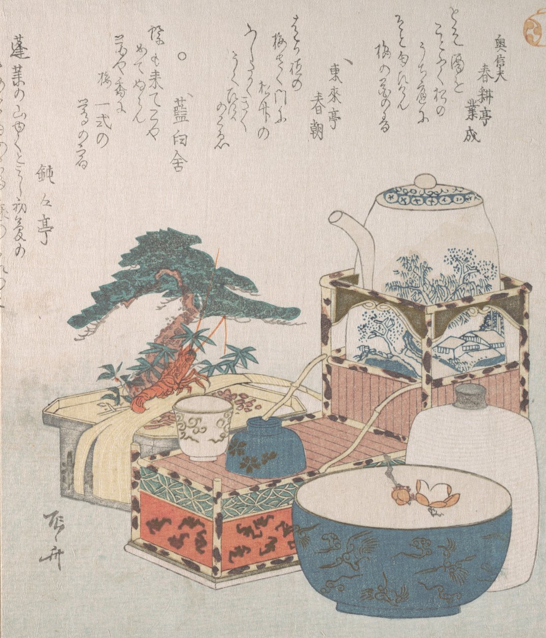 Astiat ja koristeet uudelle vuodelle, 1800-luku, 1800-luku. tekijältä Shinsai