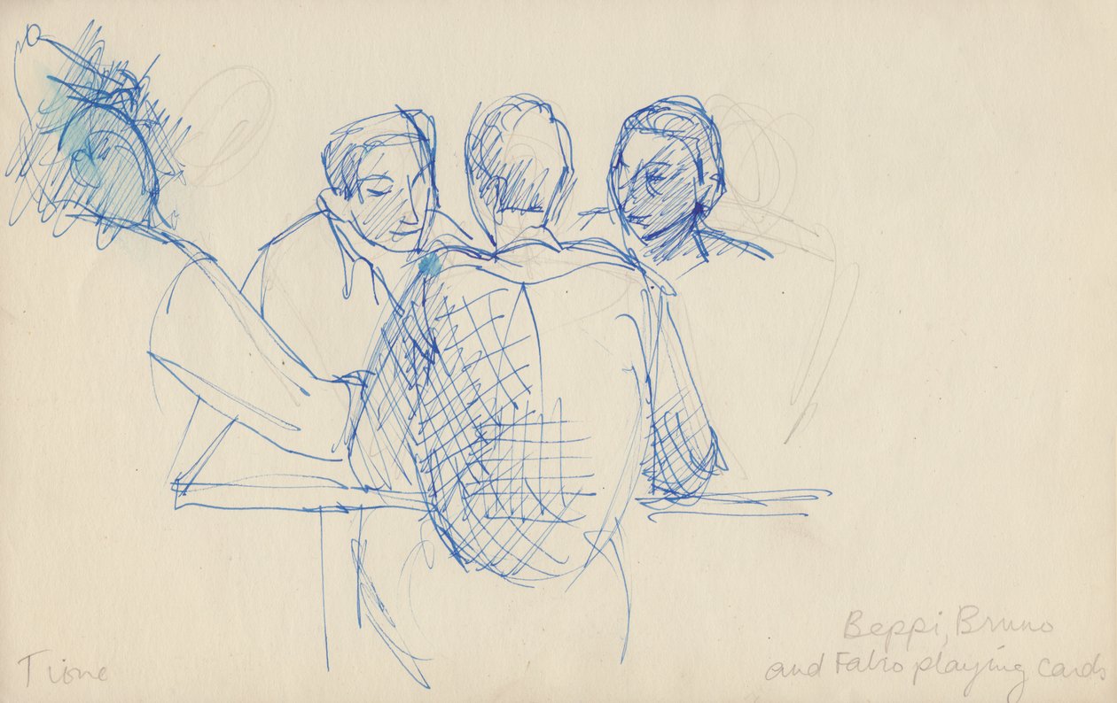 "Beppi, Bruno ja Fabio pelikortit", v1950. tekijältä Shirley Markham