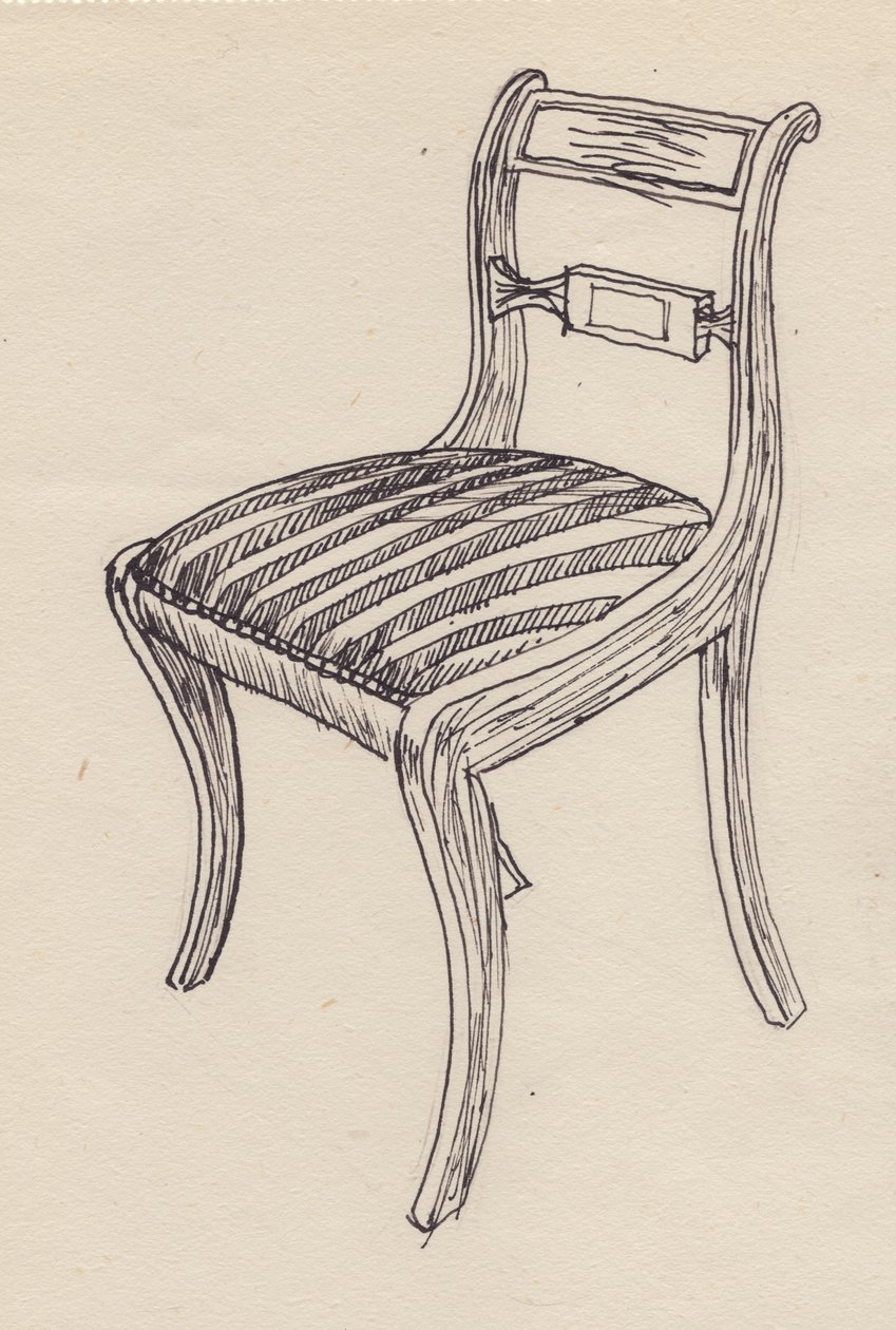 Tuoli raidallisella istuimella, 1951. tekijältä Shirley Markham