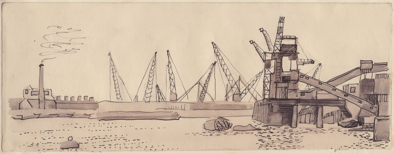 Telakat Thames-joella Lontoossa, 1951. tekijältä Shirley Markham