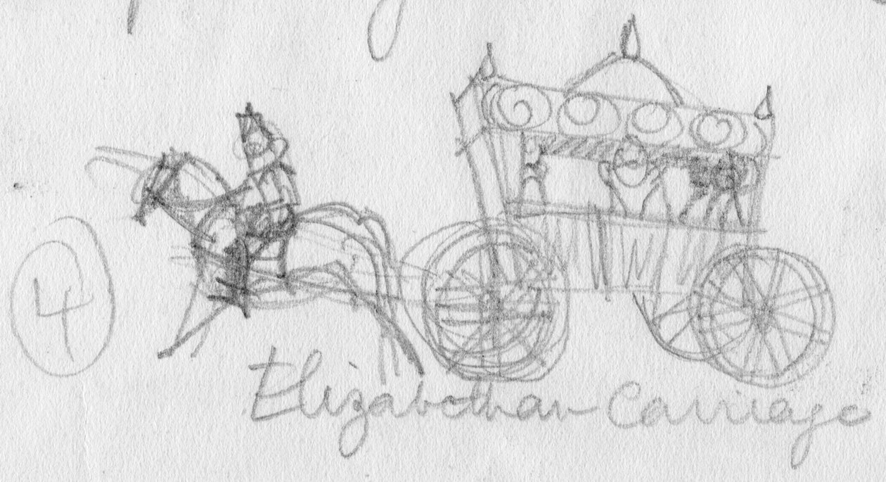 "Elizabethan carriage", vuodelta 1950. tekijältä Shirley Markham