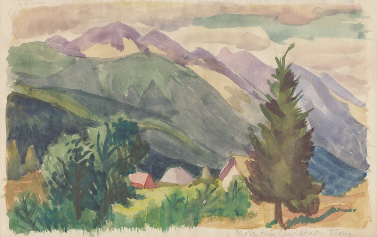 "Vuoristomaisema, Tione", 1950. tekijältä Shirley Markham
