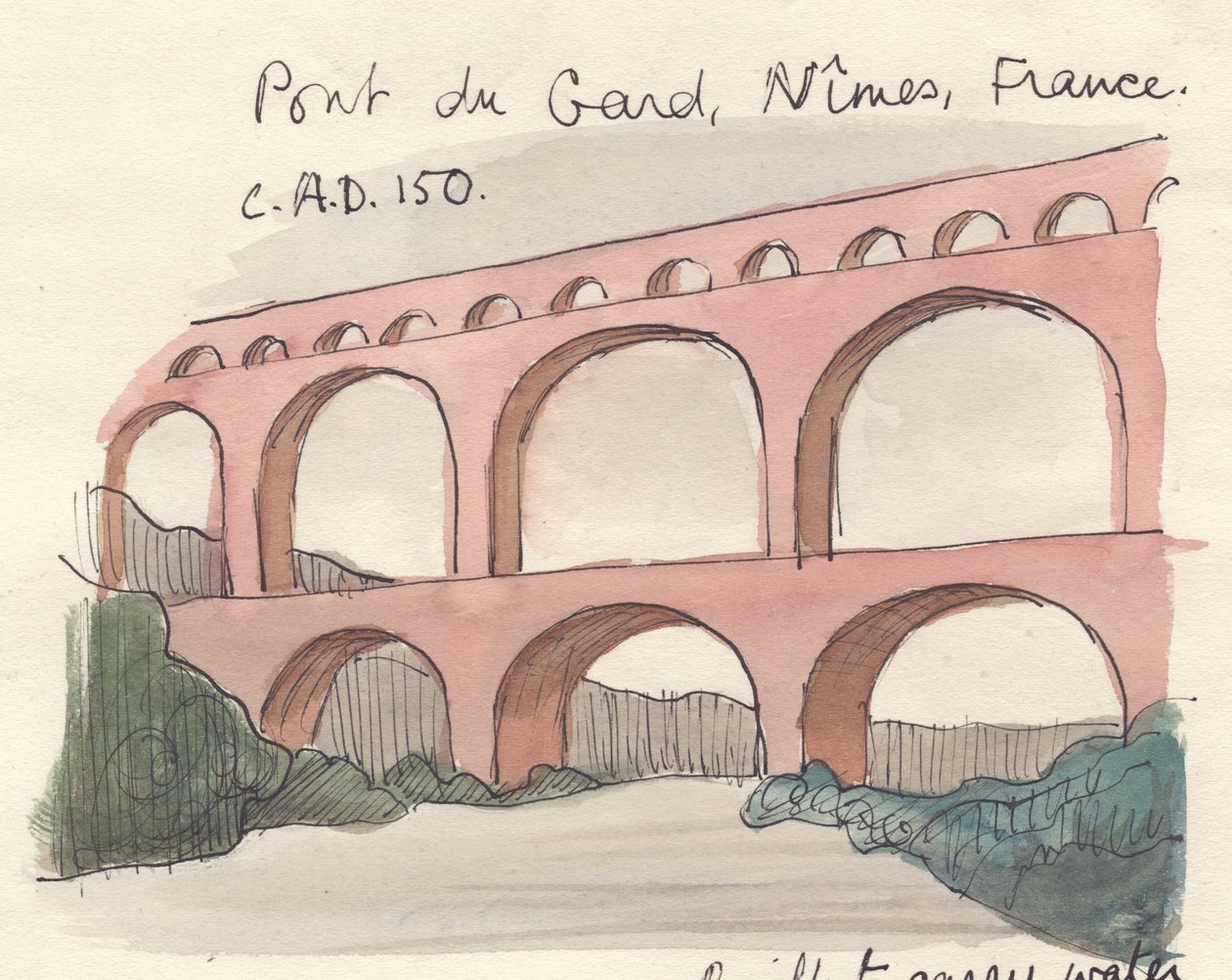 Pont du Gard, 1951. tekijältä Shirley Markham