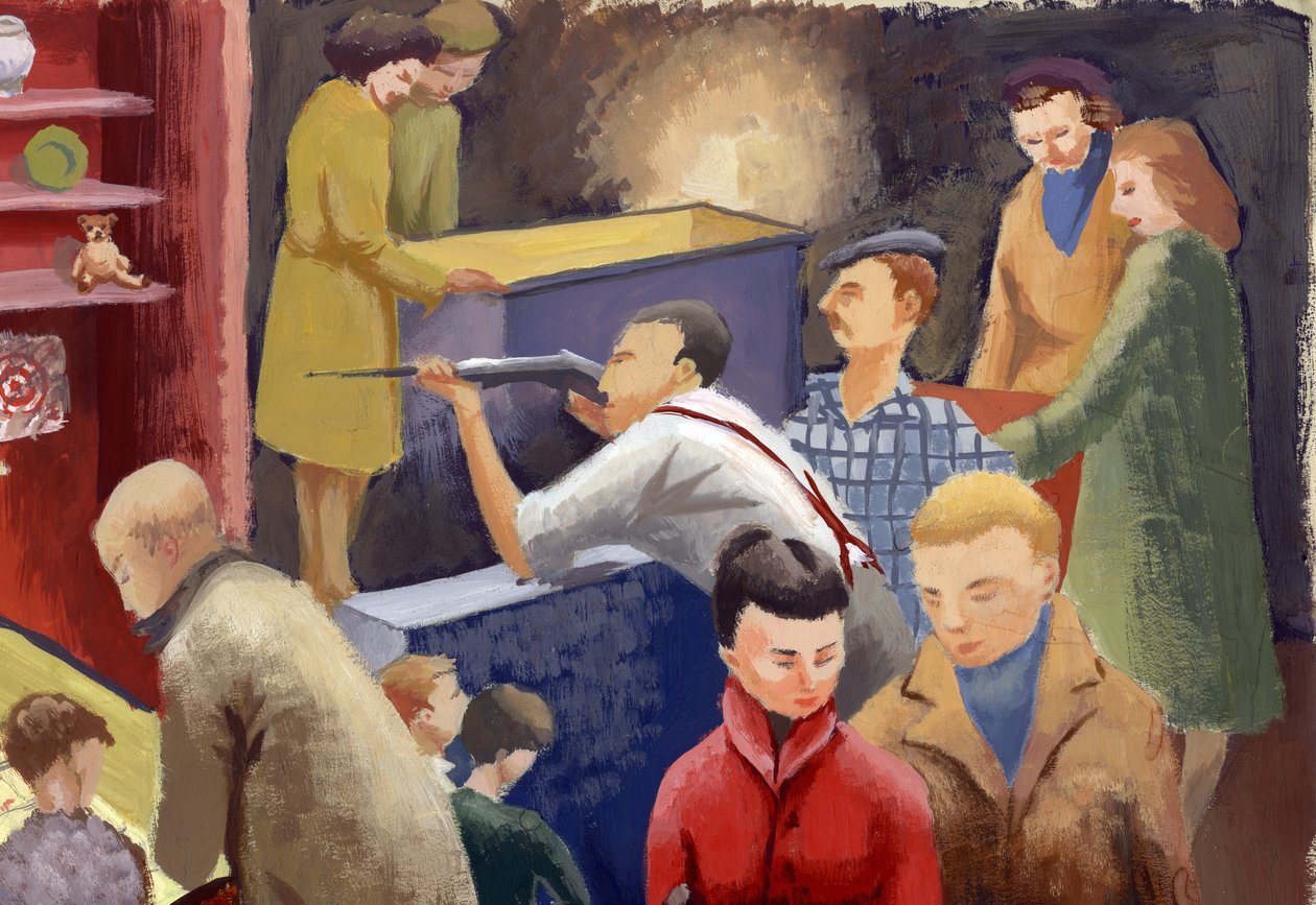 Kiväärirata messualueella, c1950. tekijältä Shirley Markham