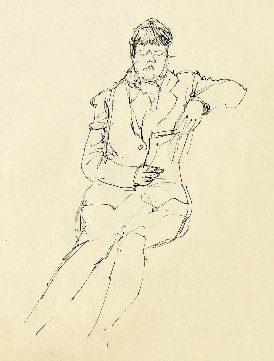 Istuva nainen lukee, 1953. tekijältä Shirley Markham