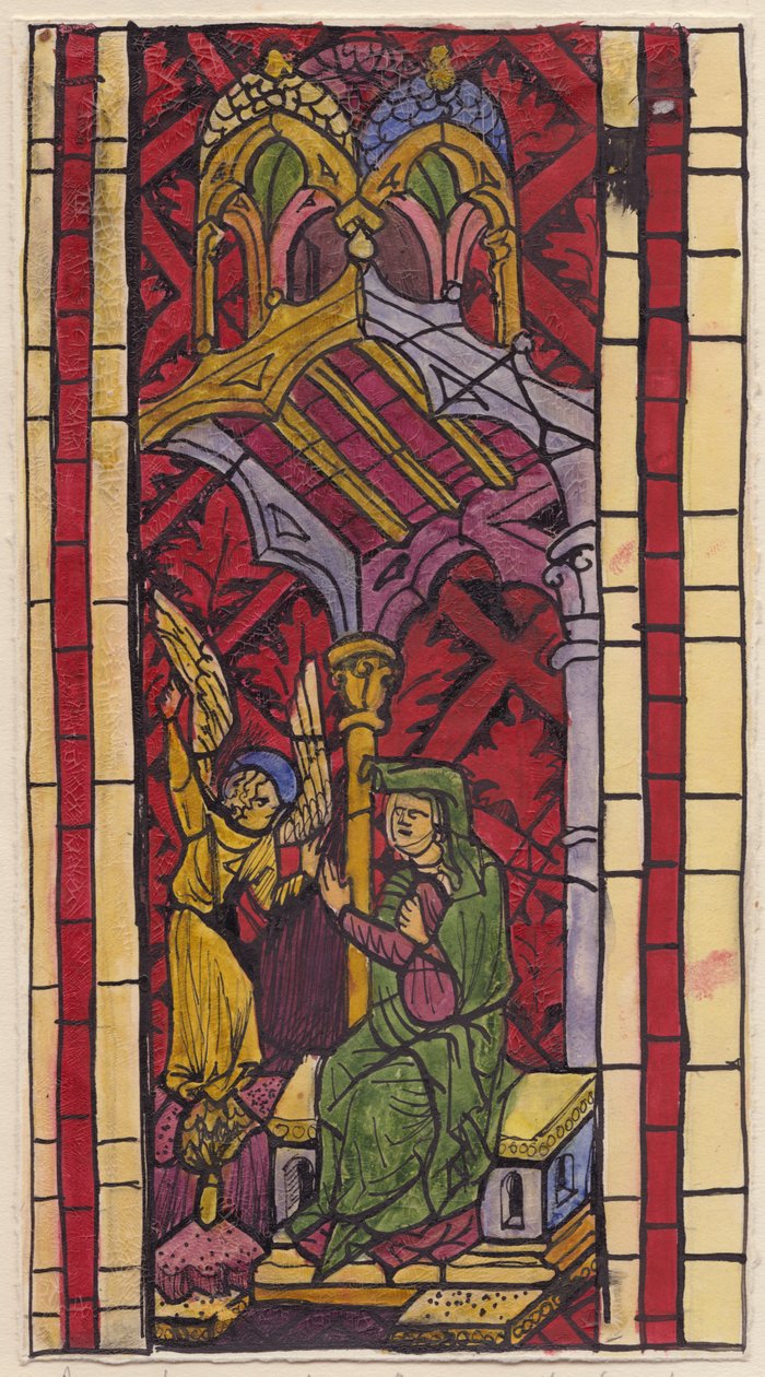 Annunciation to St Anne, lasimaalaus, 1951. tekijältä Shirley Markham