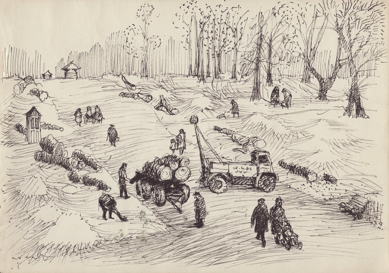 Puun kaato, v1950. tekijältä Shirley Markham