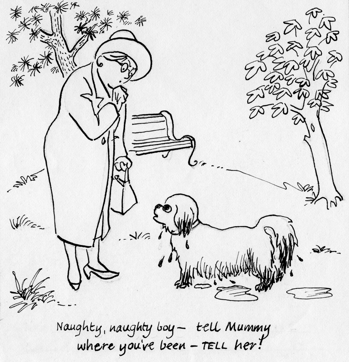 Nainen koiran kanssa, 1950. tekijältä Shirley Markham