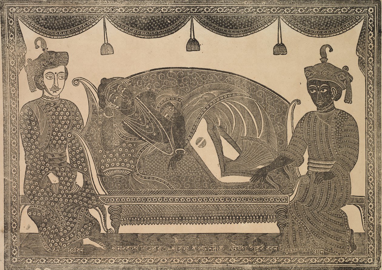 Kalighat-maalaus, 1800-luku. tekijältä Shri Gobinda Chandra Roy