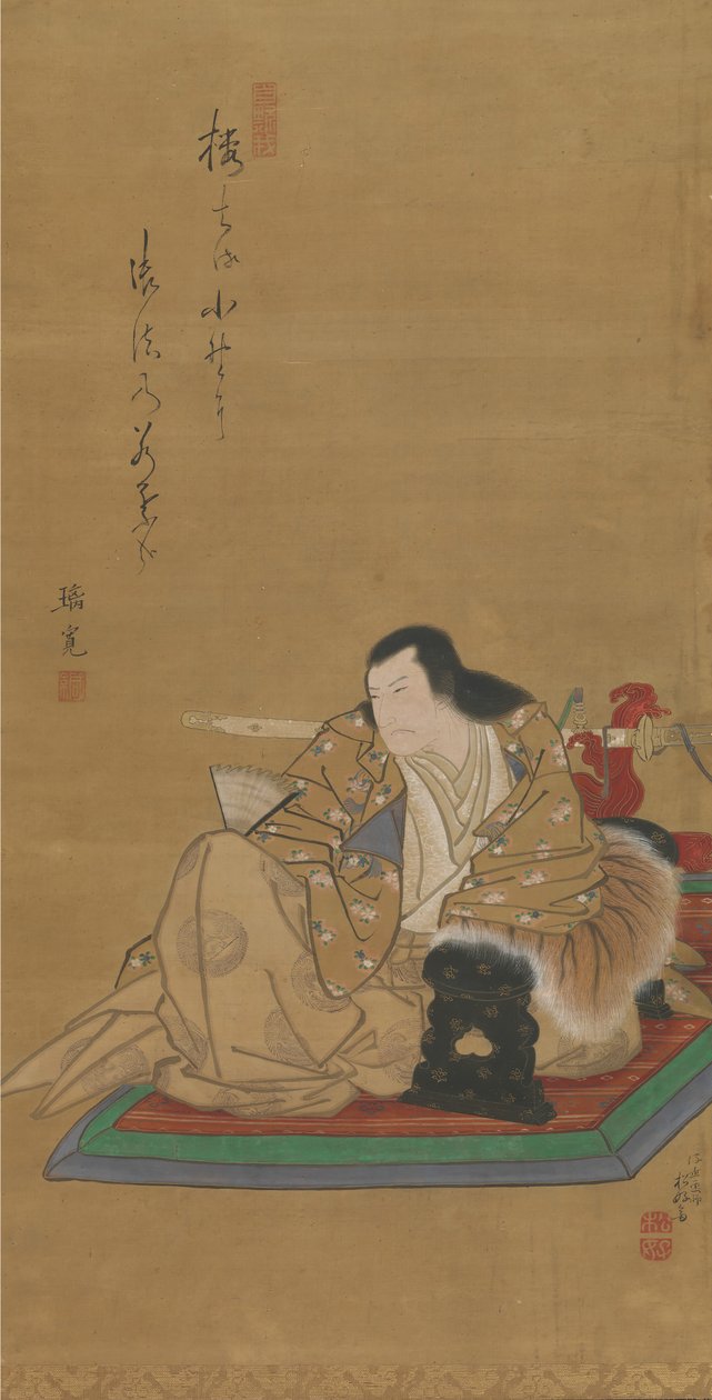 Näyttelijä Arashi Rikan I muotokuva, n. 1812. tekijältä Shunkosai Hokushu