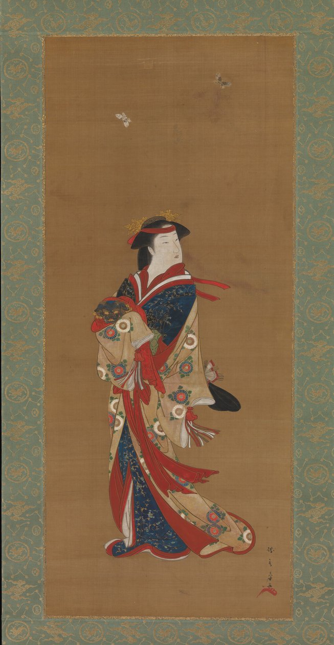 Kauneus perhosten kanssa, 1700-luku. tekijältä Shunsho