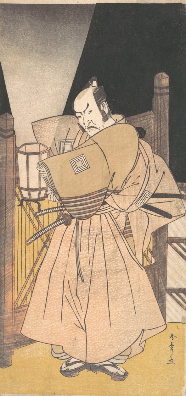 Ichikawa Danzo IV samurain roolissa, n. 1785. tekijältä Shunsho