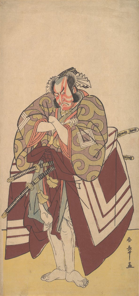 Kabuki Ac ja r Ichikawa Danjuro V jäsen Road, 11. portti, 1779. tekijältä Shunsho