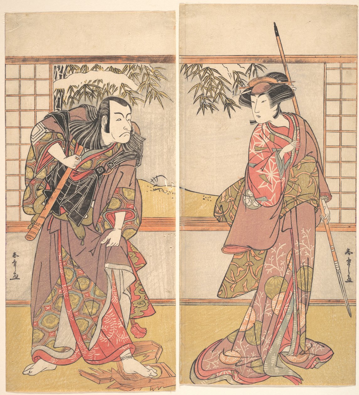 Kabuki ac ja rs Hasegawa Toneya Hyvä idea Ichikawa Dan Juro V:ltä, vai mitä? 1780-luku. tekijältä Shunsho
