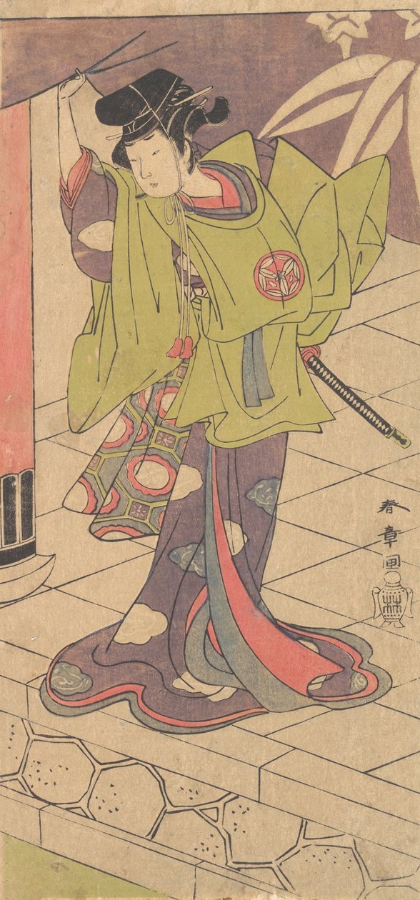 Toinen Yamashita Kinsaku Tsukisayon roolissa, 2. kuukausi, 1770. tekijältä Shunsho