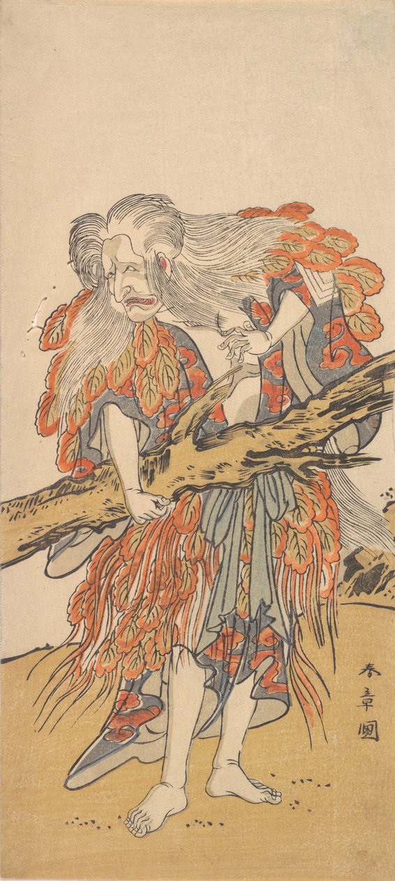 5. Ichikawa Danjuro Yamauban roolissa, 12. kuukausi, 1775. tekijältä Shunsho