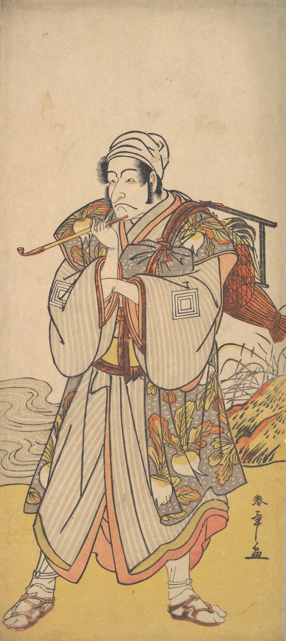 Näyttelijä Danjuro III kiertävänä kauppiaana, 1726-1792. tekijältä Shunsho