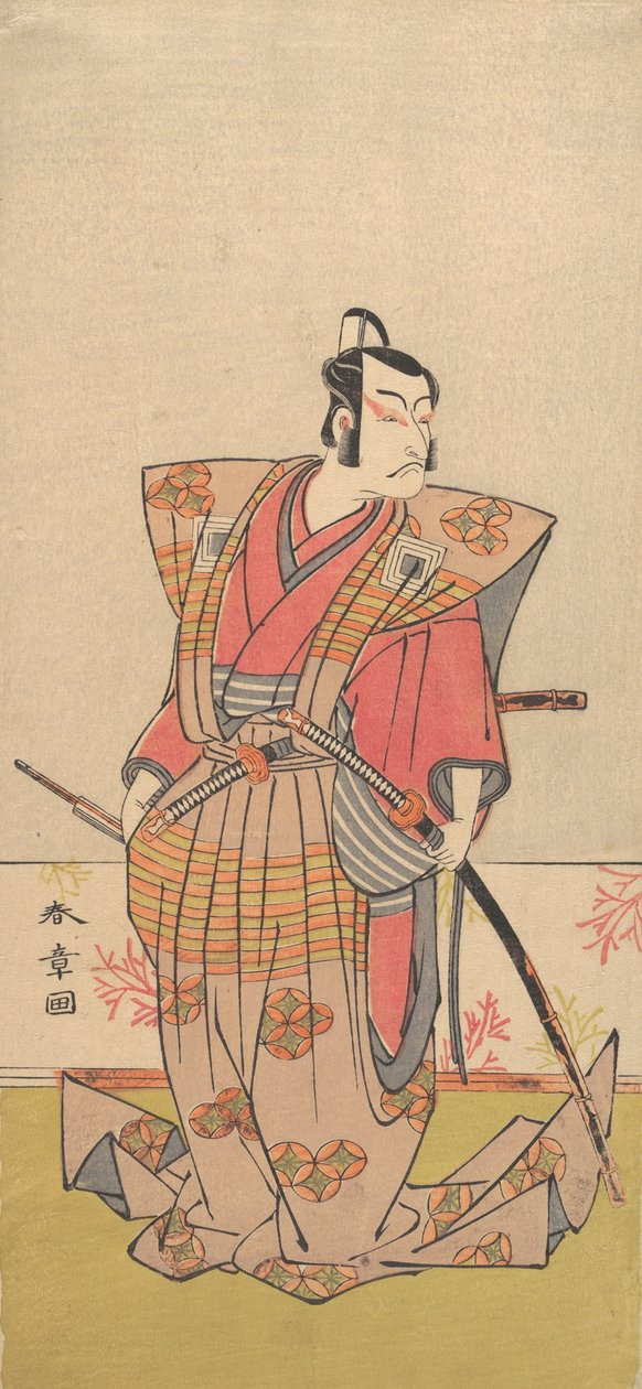 Näyttelijä Ichikawa Danjuro V samuraina, 1771-72. tekijältä Shunsho
