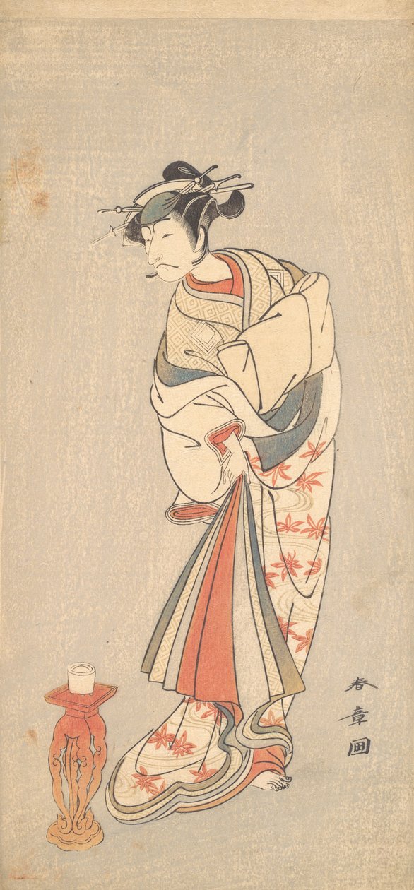 Näyttelijä Ichikawa Danjuro V naisen roolissa, 1772. tekijältä Shunsho