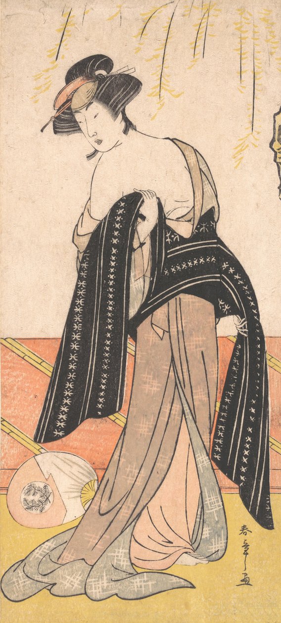 Näyttelijä Nakamura Riko Oiranina Sitova hänen Obi, n. 1779. tekijältä Shunsho