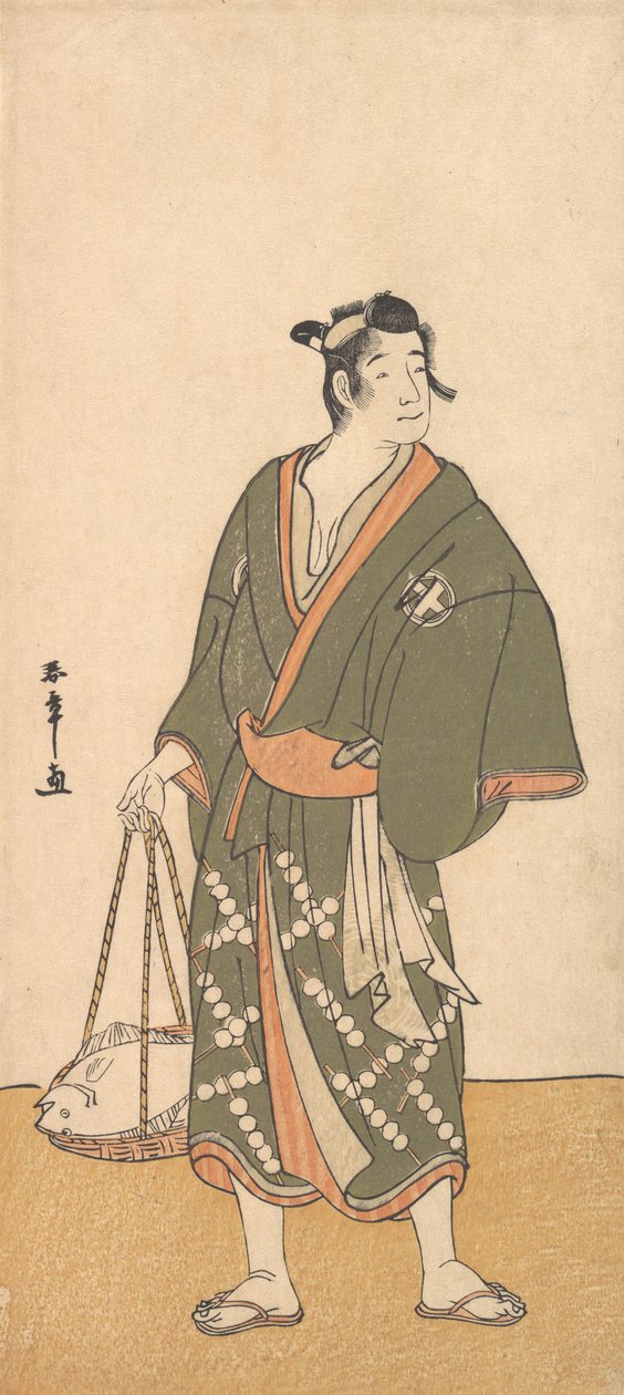 Näyttelijä Otani Hiroemon III kalakauppiaana, 1726-1792. tekijältä Shunsho
