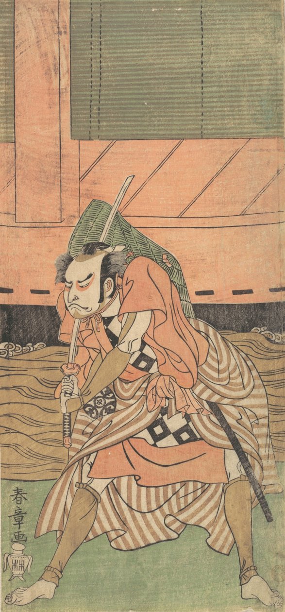 Ensimmäinen Nakamura Nakazo samuraina, n. 1770. tekijältä Shunsho