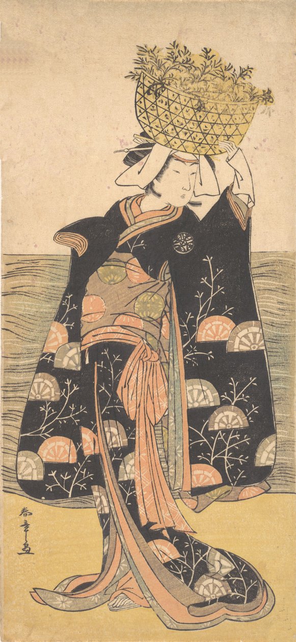 Ensimmäinen Nakamura Nakazo Shiragikun kummituksen roolissa, n. 1778. tekijältä Shunsho