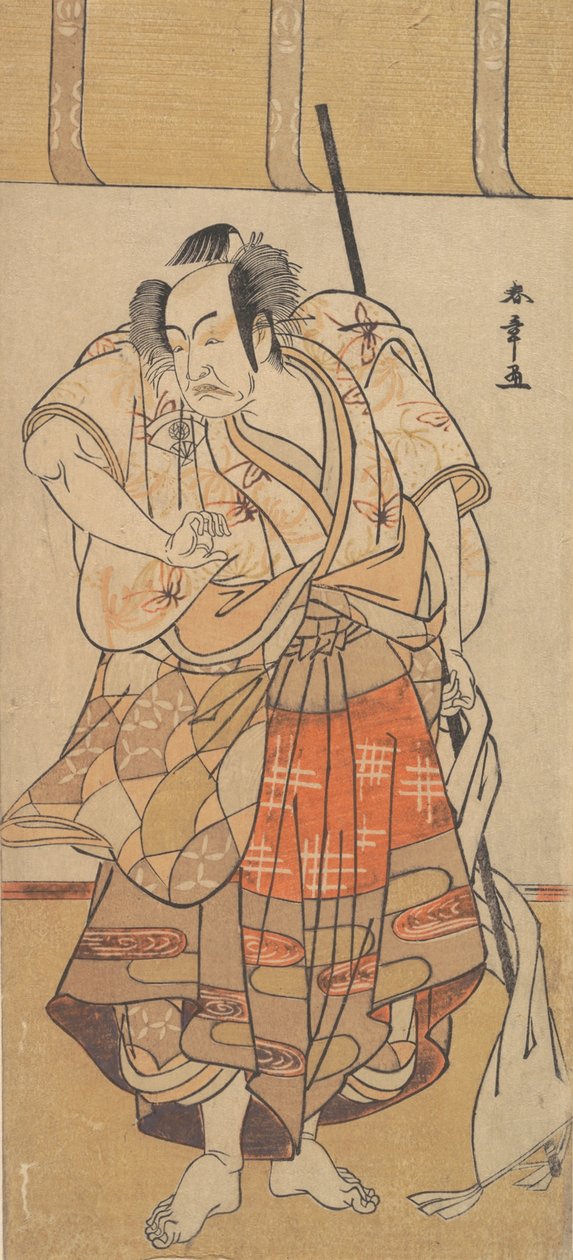Ensimmäinen Onoe Kikugoro vihaisena miehenä, n. 1772. tekijältä Shunsho