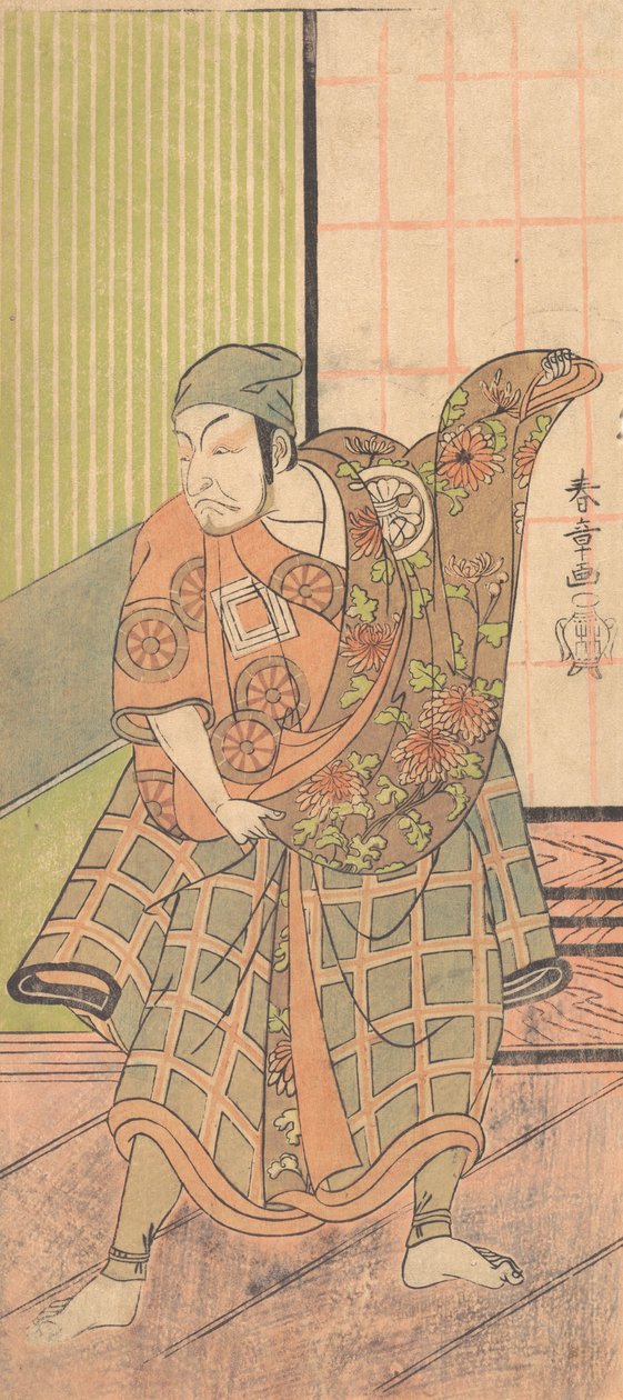 Neljäs Ichikawa Danjuro Ukishima Danjon roolissa, 1769 syksy. tekijältä Shunsho