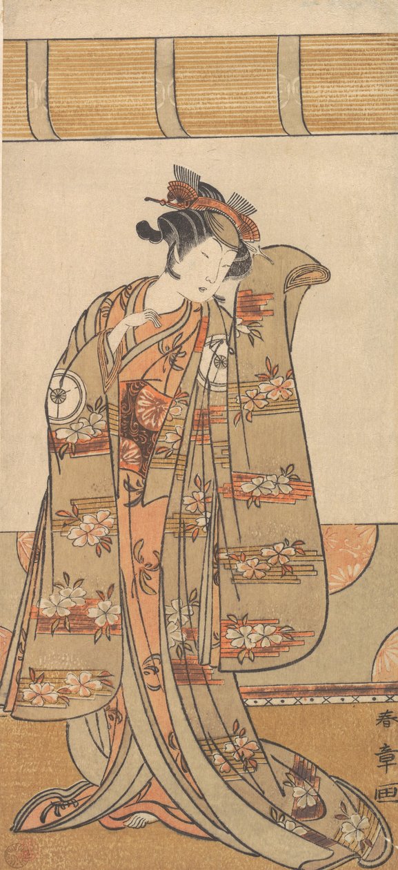 Neljäs Iwai Hanshiro naisena, 1773 tai 1774. tekijältä Shunsho