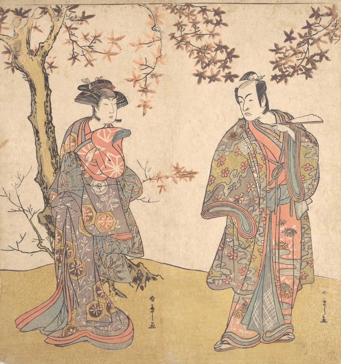 Toinen Ichikawa Monnosuke aseettomana miehenä, luultavasti 1778. tekijältä Shunsho