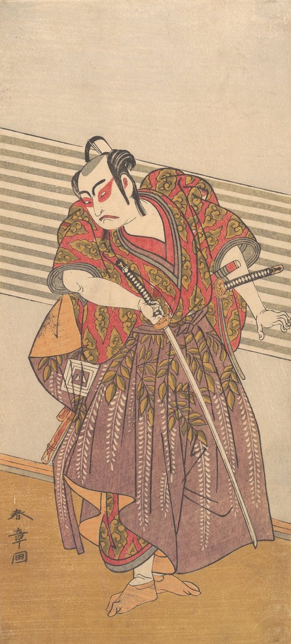 Toinen Ichikawa Yaozo samuraina, luultavasti 1773. tekijältä Shunsho
