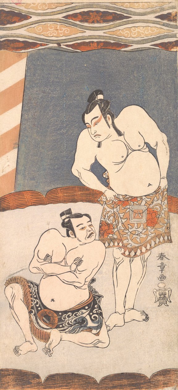 Toinen Ichikawa Yaozo painijana areenalla, 1770. tekijältä Shunsho