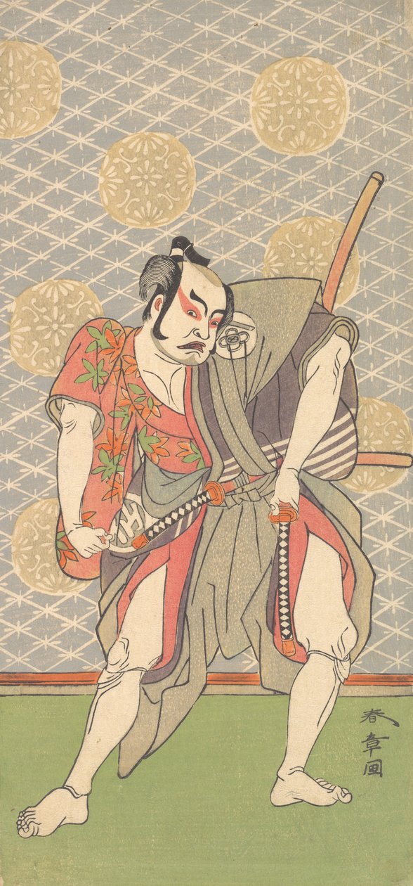 Toinen Nakamura Sukegoro Gokumon no Shobein roolissa, 2. kuukausi, 1771. tekijältä Shunsho