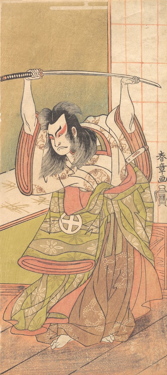 Kolmas Otani Hiroji Daimyona seisoo Engawassa, n. 1771. tekijältä Shunsho