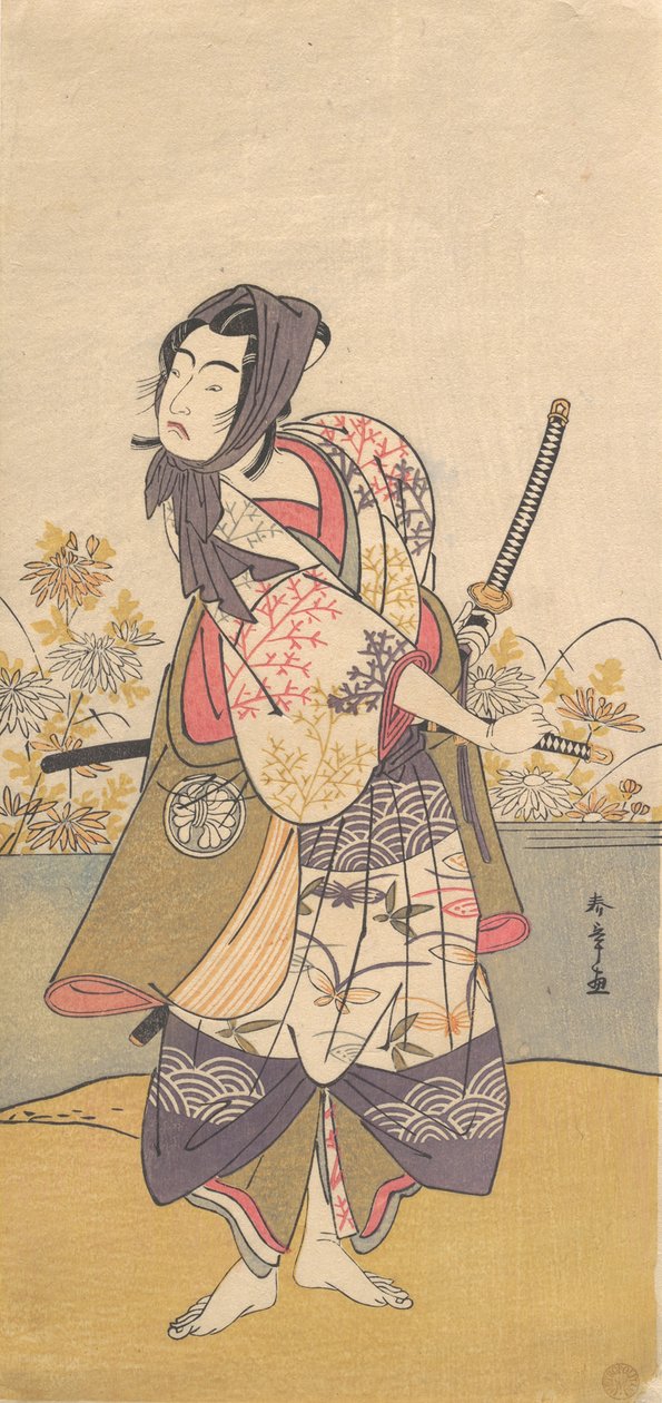 Kolmas Segawa Kikunojo Soga no Goro Tokimunen roolissa, 2. kuukausi, 1785. tekijältä Shunsho