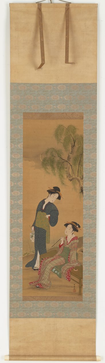 Kaksi naista pajun alla, 1726-1792. tekijältä Shunsho