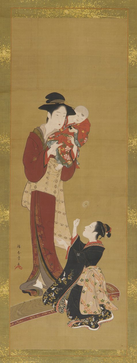 Nainen, vauva ja nuori tyttö, 1726-1868. tekijältä Shunsho