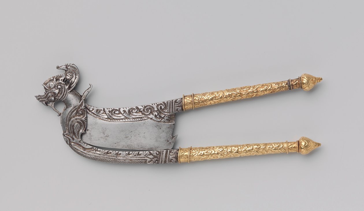 Betel-pähkinäleikkuri, n. 1690-1720 (rauta ja kulta) tekijältä Siamese School