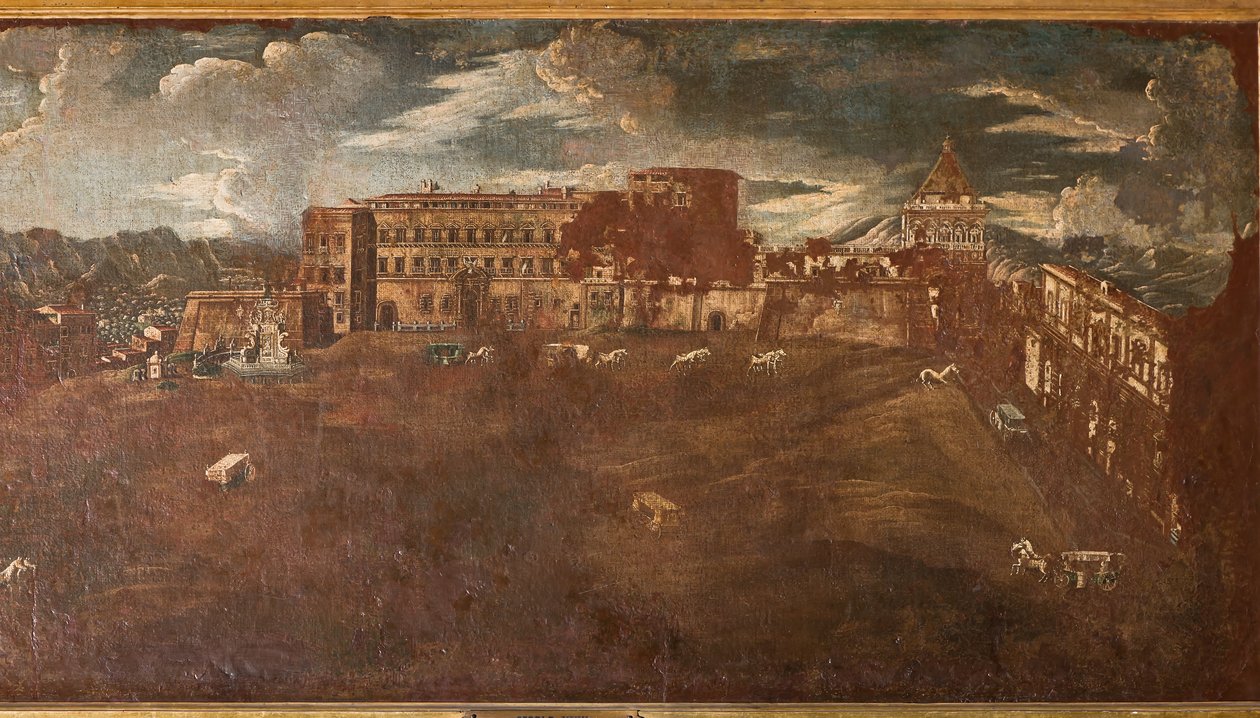Näkymä kuninkaallisesta palatsista, n. 1760 tekijältä Sicilian School