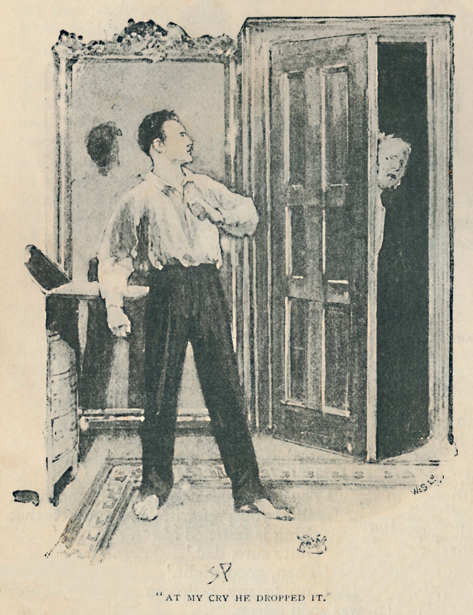 Itkullani hän pudotti sen, 1892 tekijältä Sidney Paget