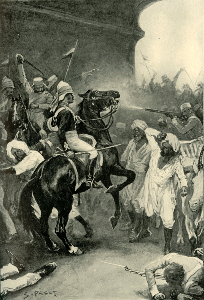 Robertsin laturi ammuttiin pään läpi Bulandshairissa, 1901. tekijältä Sidney Paget
