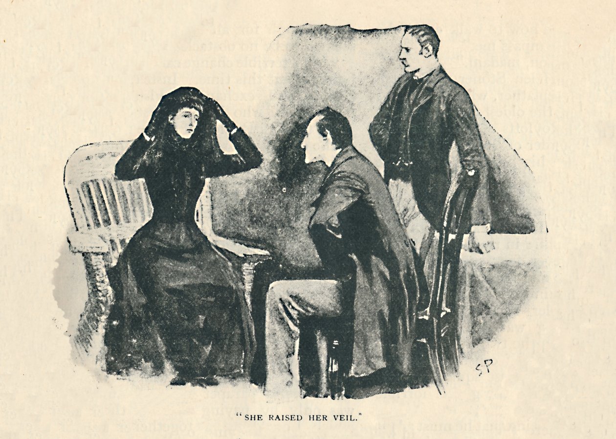 Hän nosti hunnunsa, 1892 tekijältä Sidney Paget