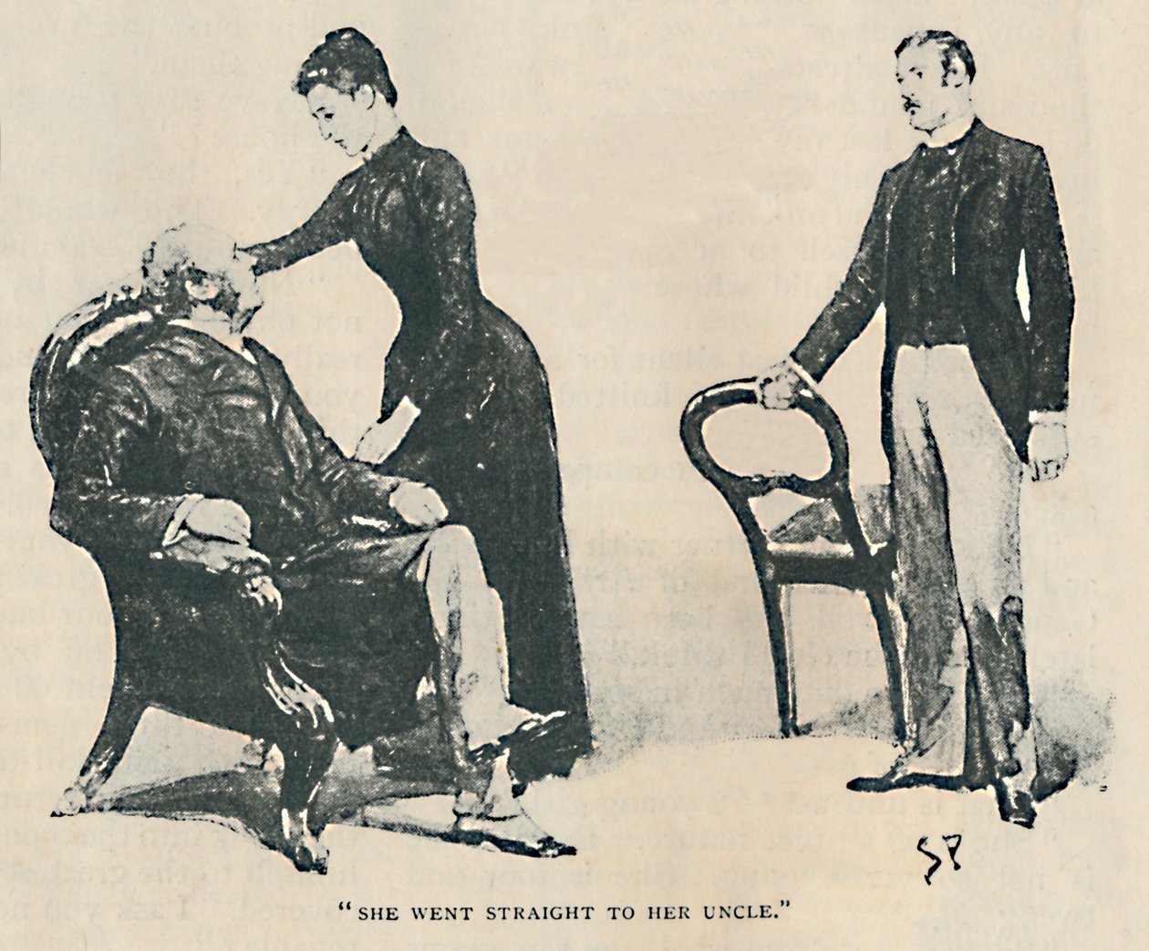 Hän meni suoraan setänsä luo, 1892 tekijältä Sidney Paget