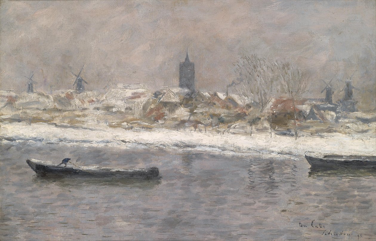 Winteransicht von Schiedam tekijältä Siebe Johannes ten Cate